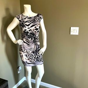 Leopard print wrap dress